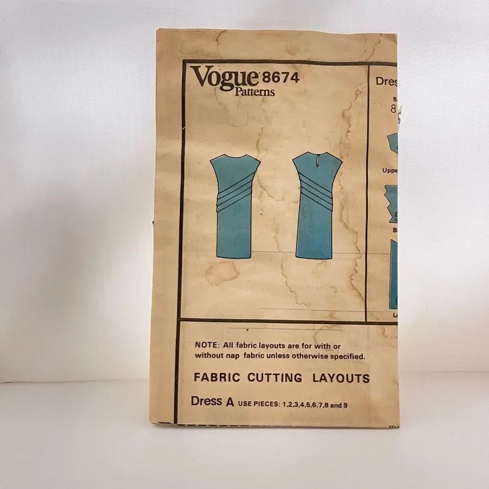 #8674 Vogue Misses Dress Sewing Pattern Size 14
